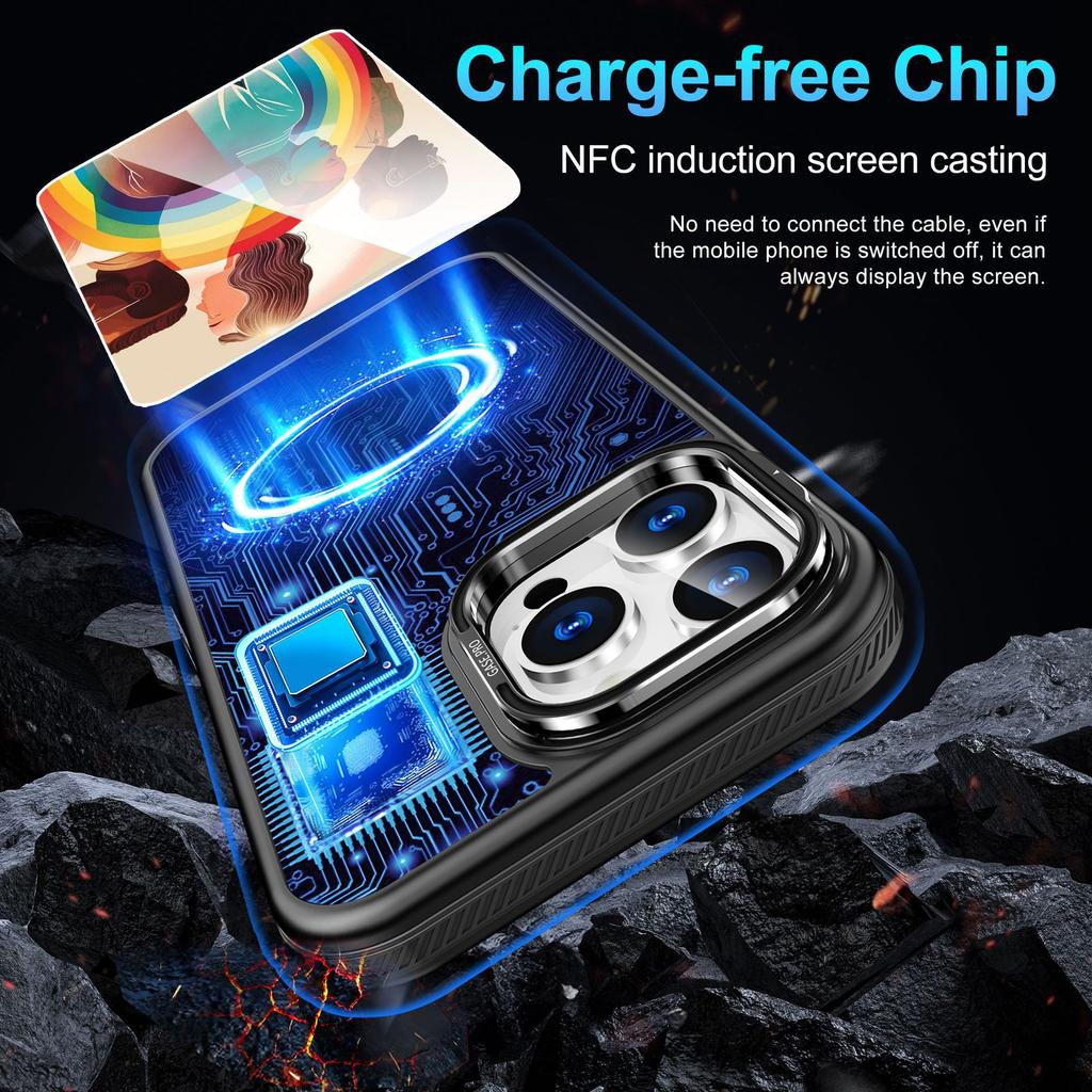 Новый экран Smart Ai Ink подходит для чехла-держателя для мобильного телефона Apple 16, проекционного экрана NFC и чехла для мобильного телефона 15.