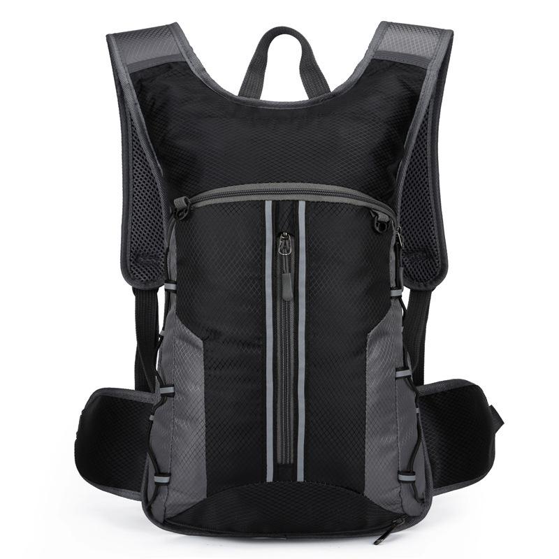 Lightweight, Breathable Outdoor Cycling Backpack with Water Bag & Helmet Storage - Unisex Wear-Resistant Design