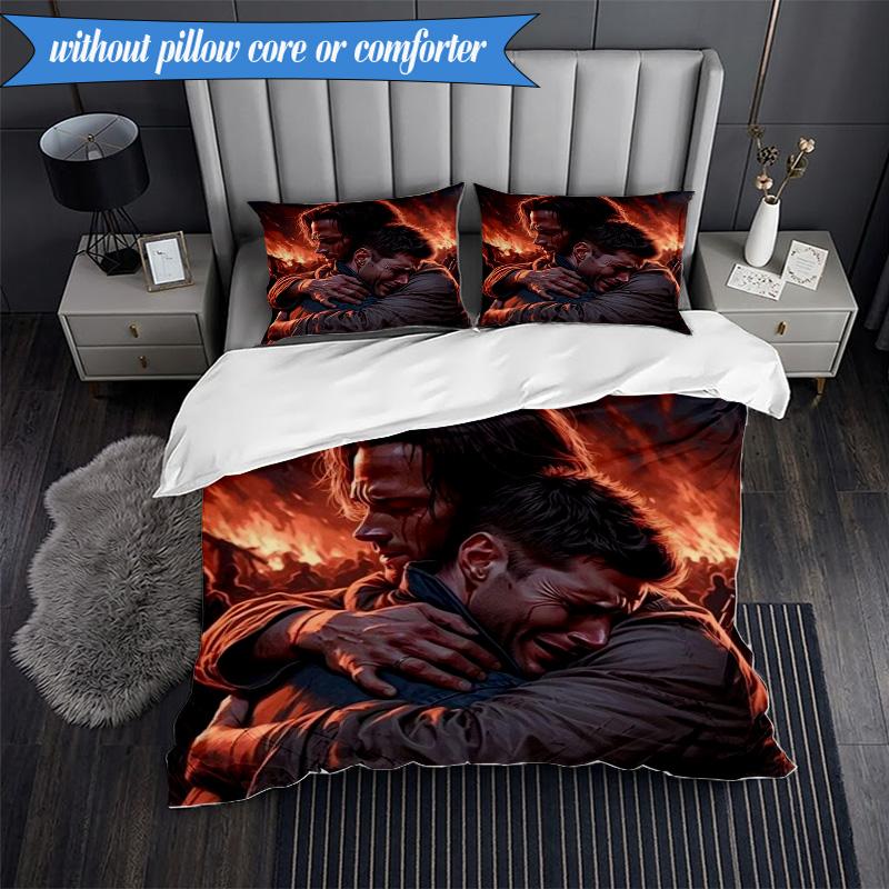 Natural Brother 3pcs K-pop music group Bedding set,Ideal for Bedroom, Dormitory,Including Duvet Cover And 2pcs Pillowcases,Fan gifts