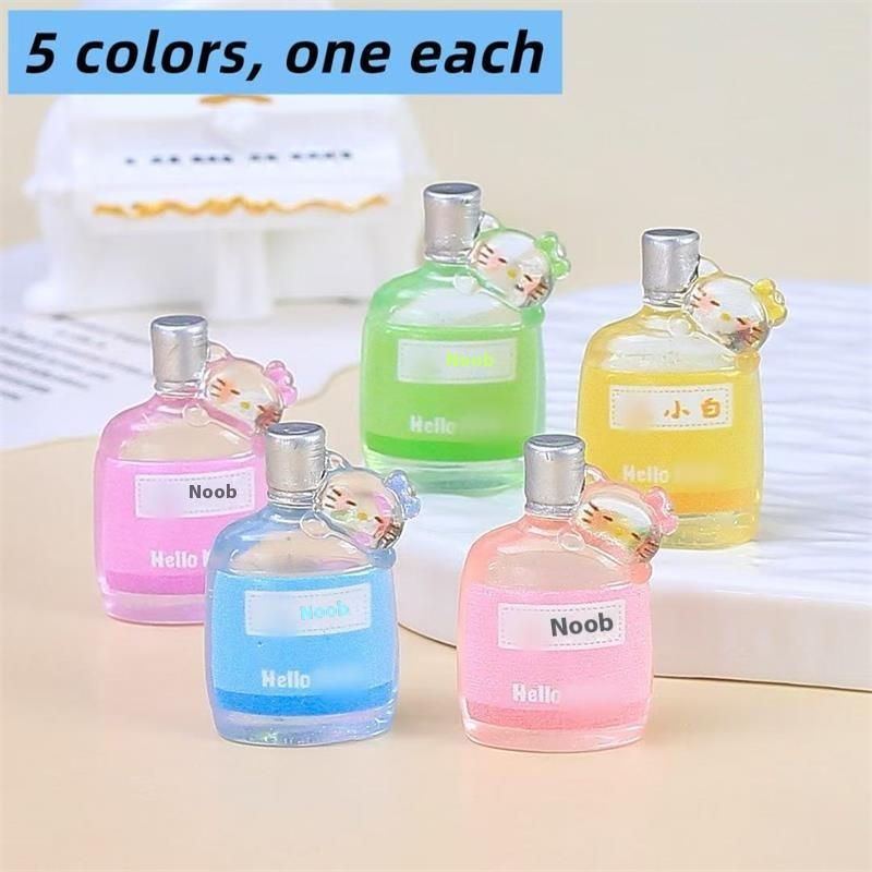 5 шт. Миниатюры для кукольного домика Модели бутылок для напитков Hello Kitty Кт Микроландшафтные украшения Декор Игрушки для ролевых игр DIY Аксессуары