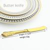 Retro Luxury Gold Silver Tableware Vintage Silverware 18/10 Stainless Steel Butter Knife Wedding Cutlery Western Dinnerware Set