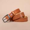 Ремень в стиле ретро, мужской кожаный ремень первого слоя, простой студенческий ремень с японской пряжкой