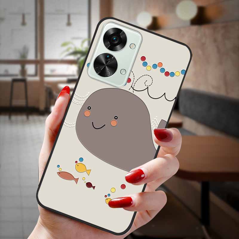 Чехол для OnePlus Nord 2T 5G Чехол 3D Рельефный Мультяшный Мягкий ТПУ Задняя крышка телефона Для One plus Nord 2T 5G Чехлы Корпус Coque Рельефный