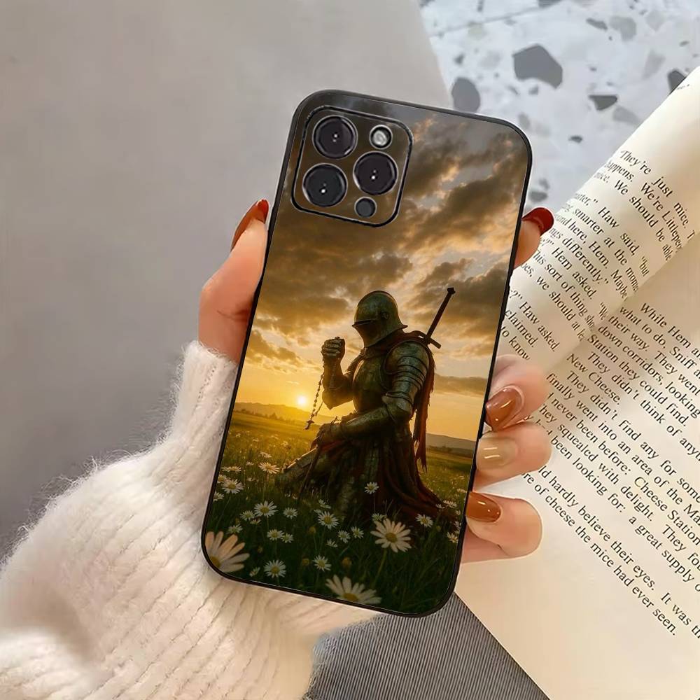K-Knights Т-Тамплиер Чехол для телефона Силиконовый Мягкий Для IPhone 17 16 15 14 13 12 11 X XR Plus Pro Max Plus