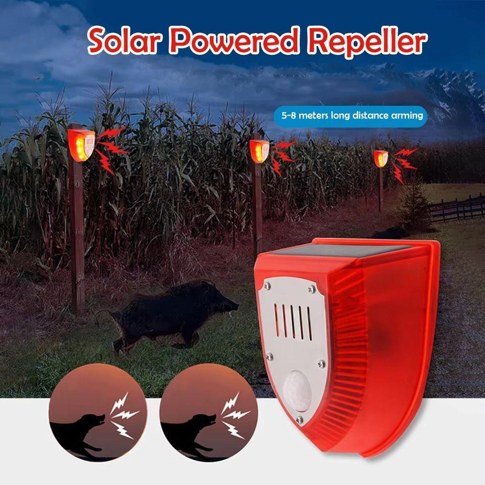Waterproof Motion Sensor Alarm Audible and Visual Alarm Animal Repeller Outdoor Garden