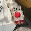 Чехол-накладка для iPhone 13/14/15/16/17/17PM в стиле Color Block с принтом в горошек