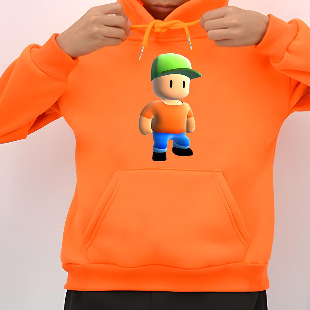 Толстовки с капюшоном Stumble Guys, детская толстовка с капюшоном в стиле аниме, осенние толстовки, повседневный флисовый пуловер y2k, sudadera, одежда для мальчиков и девочек, hoodie2023, детская одежда