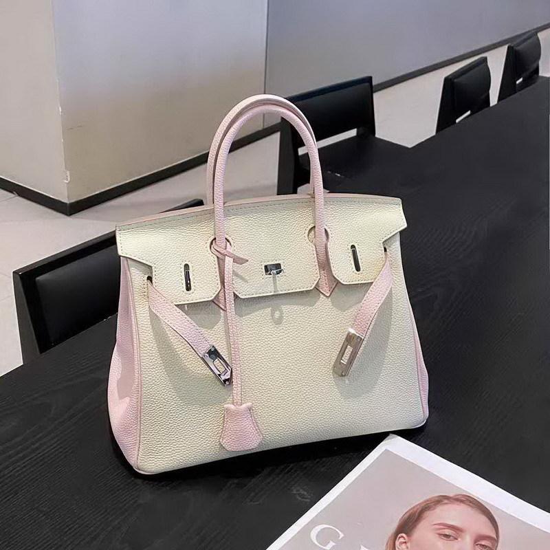 Первый слой коровья кожа того matching colors 25-30 см платиновая сумка (H01-BK)