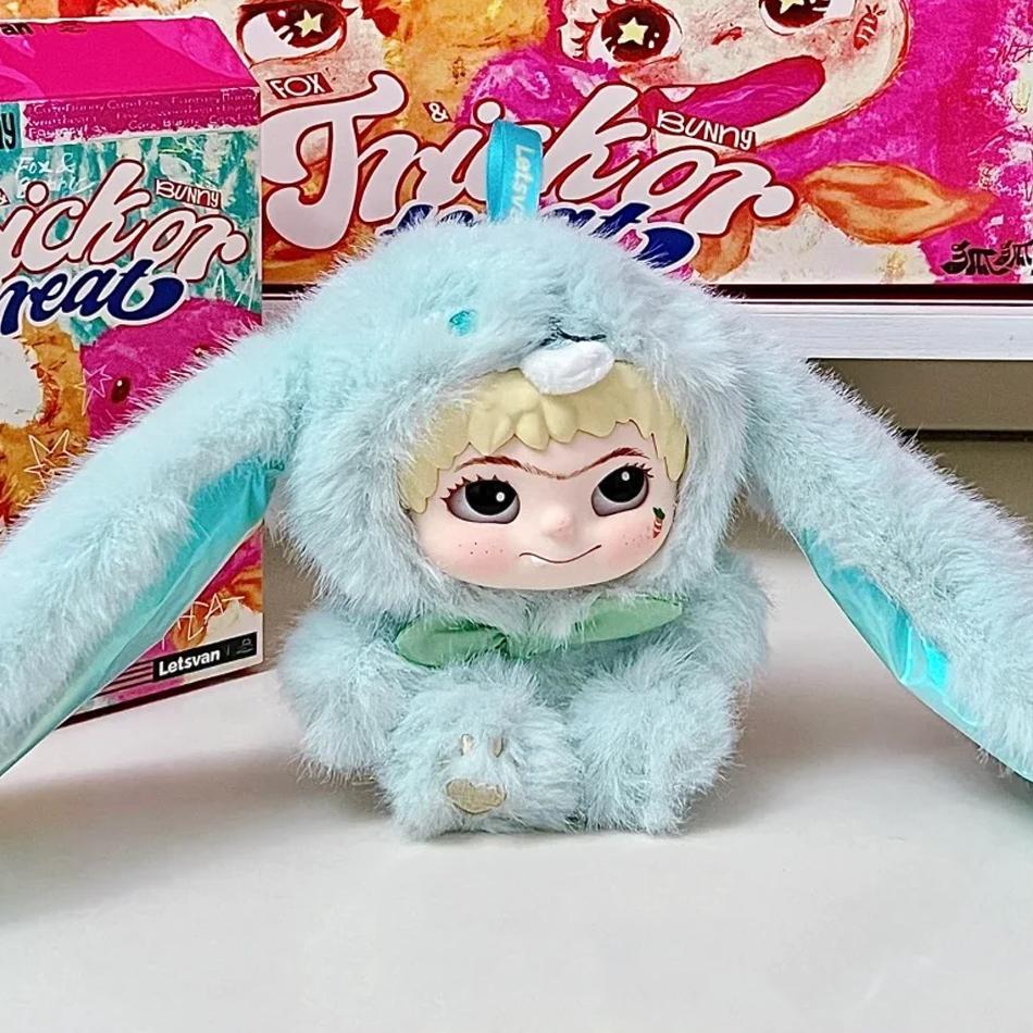 Wakuku V1 V2 Блайндбокс Лиса и Кролик Серия 'Trick Or Treat' Виниловая кукла Сюрприз-пакет Брелок Модный игрушечный Mystery Box Подарки