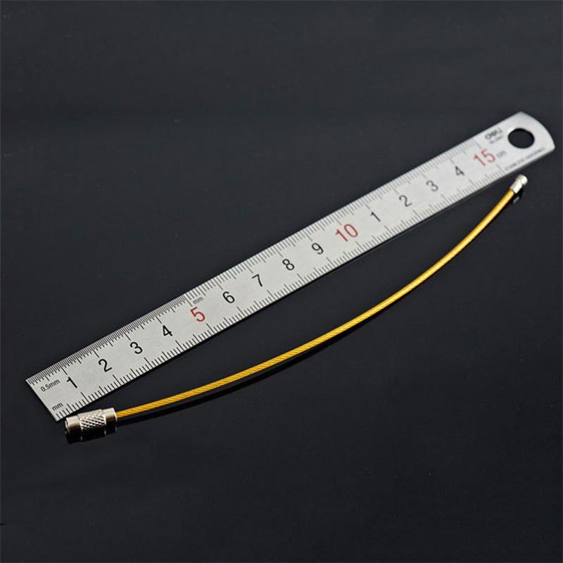 1 Pcs Key Holder Outdoor Tools Wire Keyrings Cable Rope Screw Locking Key Chain