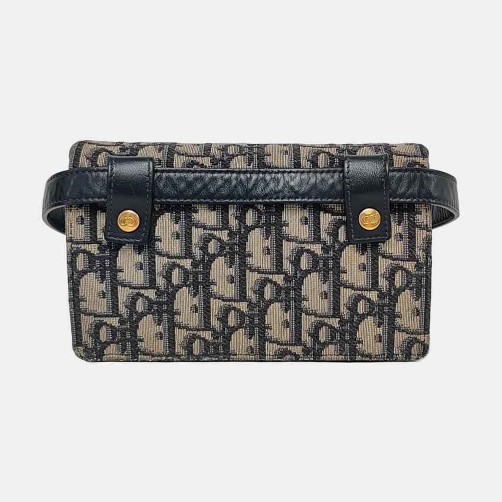 [Pre-Owned] Saddle Classic Oblique Print Belt Embroidered Saddle Bag Shoulder Crossbody Bag - Good #TECPF9