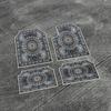 Bohemian Car Floor Mats 4 Pieces Set Dirt Resistant Wear Resistant Backing Universal Fit For Cars SUVs Trucks Auto Accessories