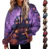 Women's Fashion Sweatshirt Printed Casual Hooded Sweatshirt With Pockets