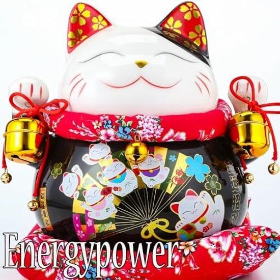 EnergyPower Maneki Neko Premium Porcelain Gold Fortune Bringing Large Cushion Hand-painted Handmade Cat Opening Celebration Business Lucky Item Wealth