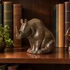Фигурка носорога из смолы Статуэтка животного с эффектом старения В винтажном стиле для офиса