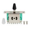 Musiclily 5-Way Metric Lever Switch for Strat/Telecaster Electric Guitars, Black and White Knobs