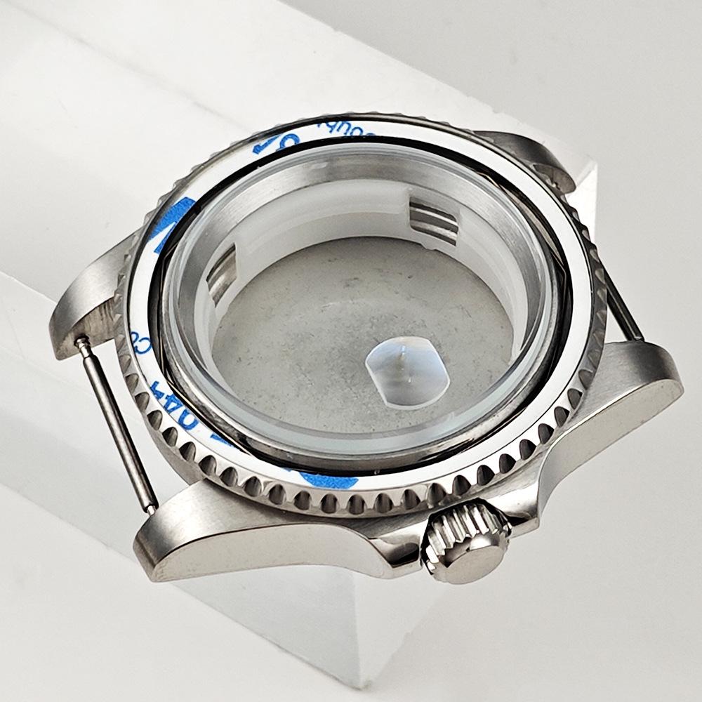 40mm Stainless Steel Case for Men's Modified Watch with Mineral Glass, Compatible with 2813/8215 Movements