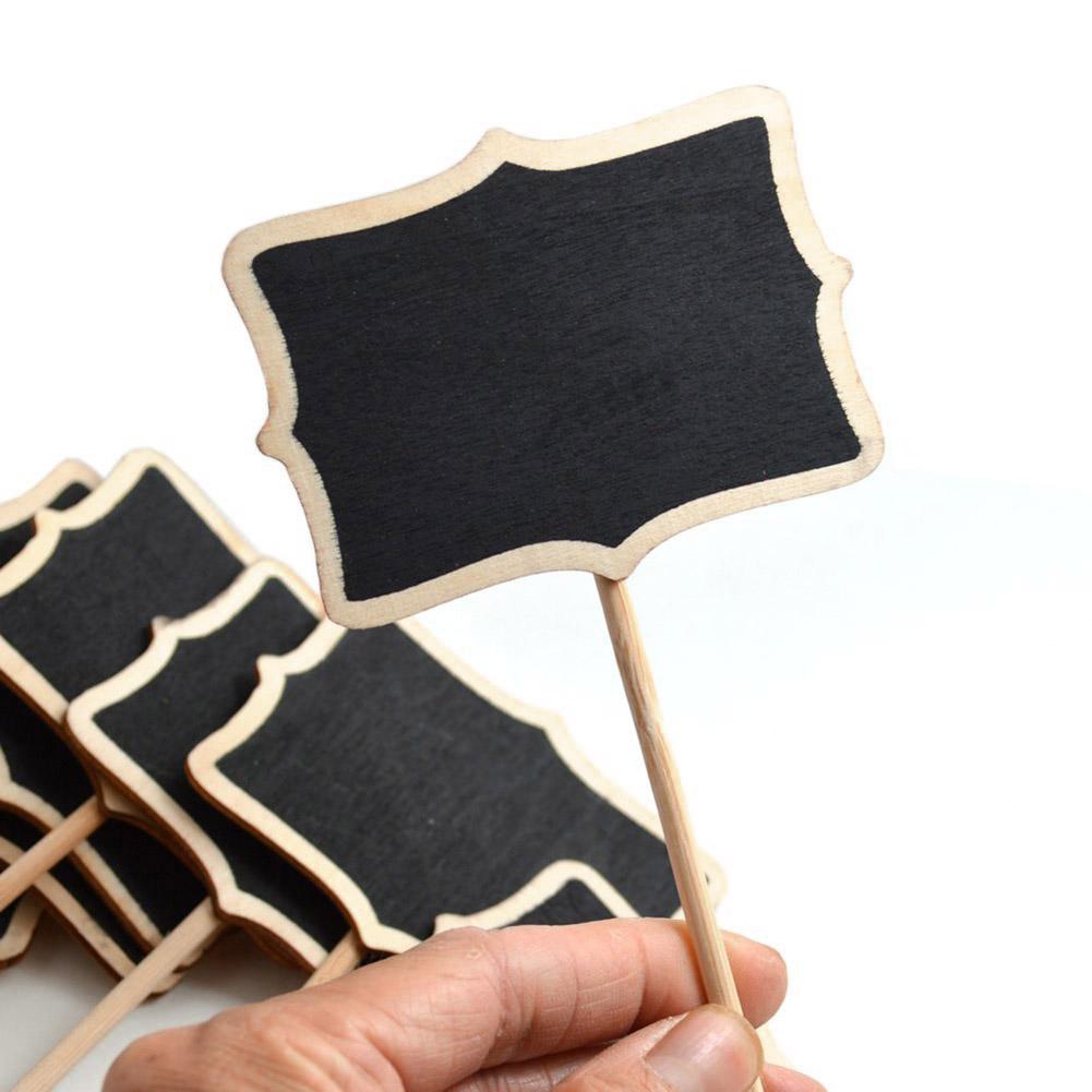 10 шт. Мини-доска Маленькая деревянная доска для сообщений Табличка Меловые доски