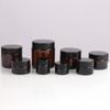 Флакон для мази из коричневого стекла, многоразового использования, пустая косметическая баночка, контейнер для теней для век и крема для лица, пробный флакон 5/10/15/20/25/30/50/60 г