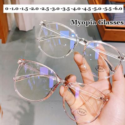 Винтажные круглые очки для близорукости, анти-синий светильник, близорукие очки для женщин и мужчин, минус очки