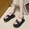 Fashion Pearl Sandals For Woman Roman Style Platform Summer 2024 Footwear Women's Shoes Original Casual With Chic Point Hot Offer Luxury