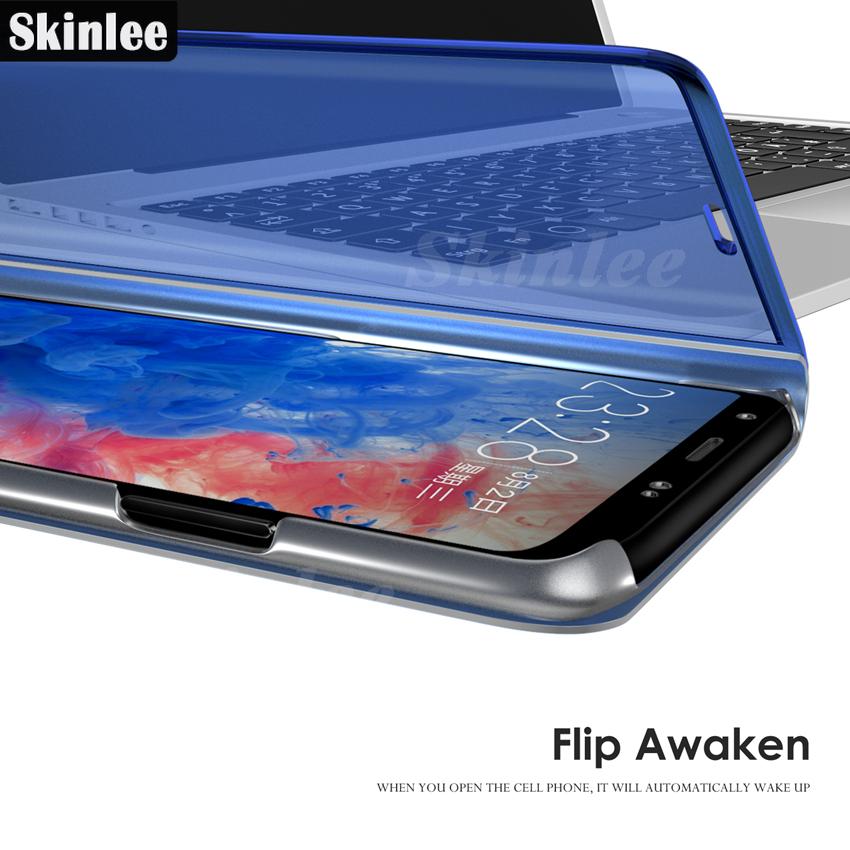 Чехол для Samsung Galaxy A37 Роскошный с покрытием Умный Flip-чехол Прозрачный с зеркальной поверхностью Чехол для телефона Hp для Samsung Galaxy A57