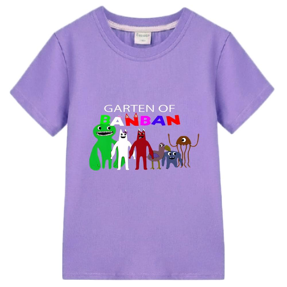 Garden of Banban Game T Shirt Kids 100%Cotton Boy Girl Summer Short-Sleeved T-shirts Girls Clothes T Shirt for Kids Boy 10 Years Anime Cartoon T-shirt