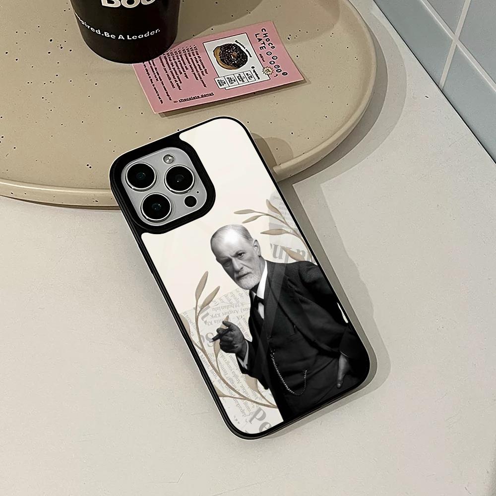 Чехол для телефона Зигмунд Фрейд для Iphone 17 16 15 14 Air 13 12 11 Pro Max Mini Plus Fundas Чехол PC+TPU