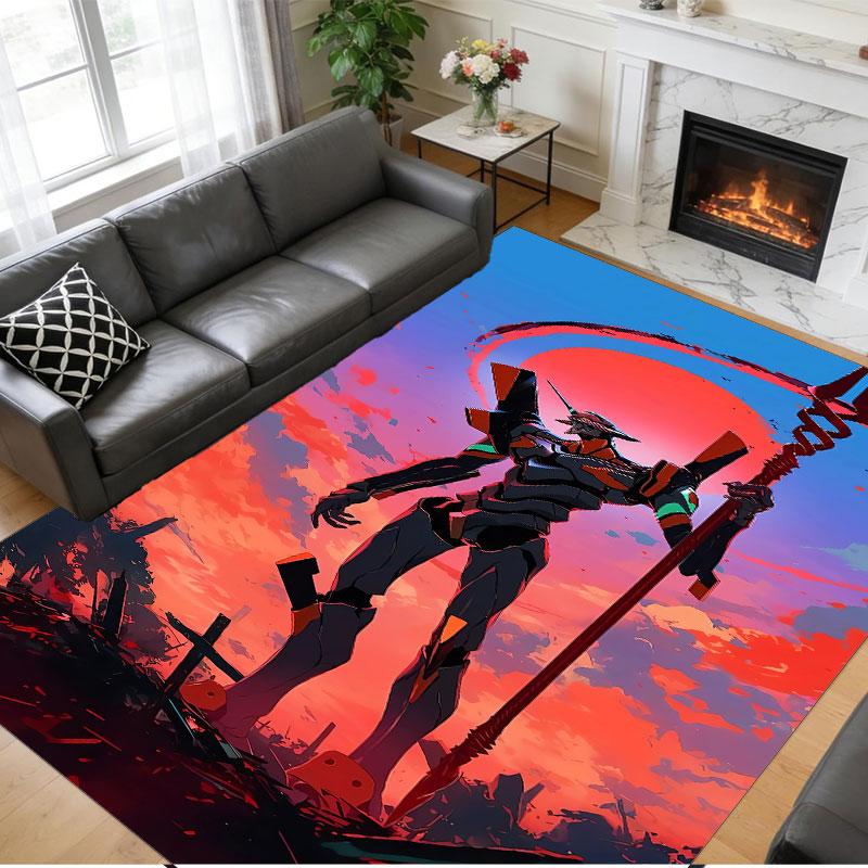 Crystal Velvet Rug Soft Non Slip Indoor Floor Mat Home DecorNeon Genesis Evangelion