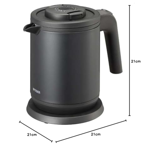 Tiger Vacuum Bottle Steamless Electric Kettle Wakuko PCK-A081 Matte Black EKT7801