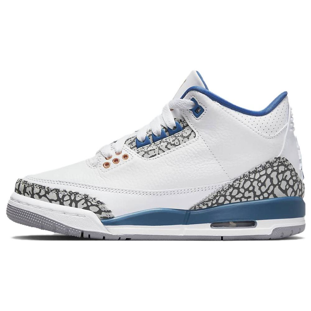 Детские кроссовки Air Jordan 3 Retro GS Washington Wizards White True-Blue Metallic-Copper DM0967-148
