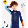 Детский теплый купальник 2,5 мм, цельный гидрокостюм, мужской, с длинным рукавом, защита от холода, для сноркелинга, серфинга, от медуз