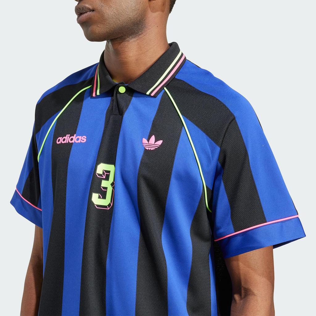 adidas Мужская футболка Originals для футбольных тренировок в полоску с воротником KD2307
