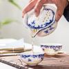 Китайский фарфоровый чайник и набор чашек Белый костяной фарфор Чайный сервиз Керамический чайник с заварником для рассыпного чая 1 чайник 2 чашки