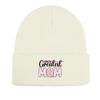 Greatest MOM" Warm Knitted Hat Beanie, Mother Man Cap Cancer Chemo Cuff Trendy Headwear Knit Cap Beanie