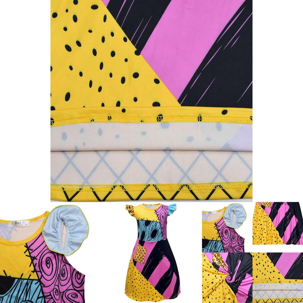 Очаровательный костюм платья Салли из «Кошмара перед Рождеством» для девочек Мягкий и прочный