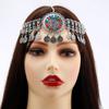 Модный декор из имитации бирюзы, многослойный дизайн цепочки, женский головной убор для сувениров из путешествий