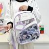 Y2k Аниме Ита Рюкзаки Прозрачная Сумка для Девочек Студентов DIY Дисплей Школьная Сумка Милый Рюкзак Большой Вместимости Повседневный Туристический Рюкзак