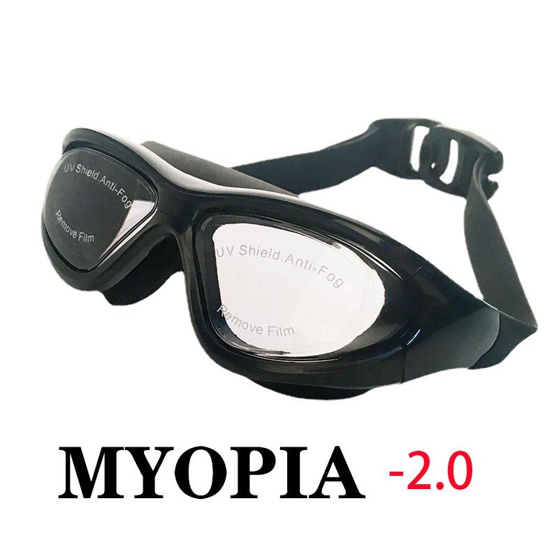New Adult Myopia Swimming Goggles Large Frame HD Antifog Electroplate Swim Glasses Lenses Swimming Equipm