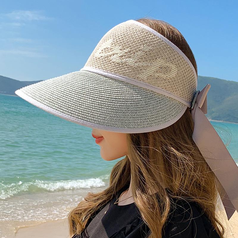 Новая весенне-летняя женская бейсболка, шляпа от солнца, универсальная соломенная шляпа, складная пляжная шляпа с солнцезащитным козырьком и защитой от солнца