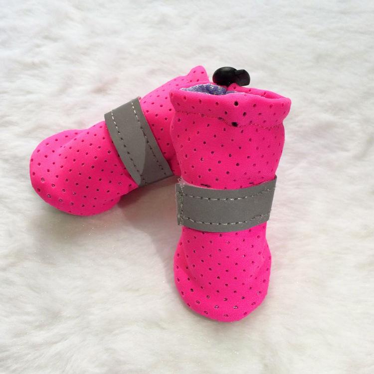 4 шт. летние товары для домашних животных, обувь для собак и собак, дышащая, износостойкая, нескользящая обувь на мягкой подошве, обувь не любит ронять