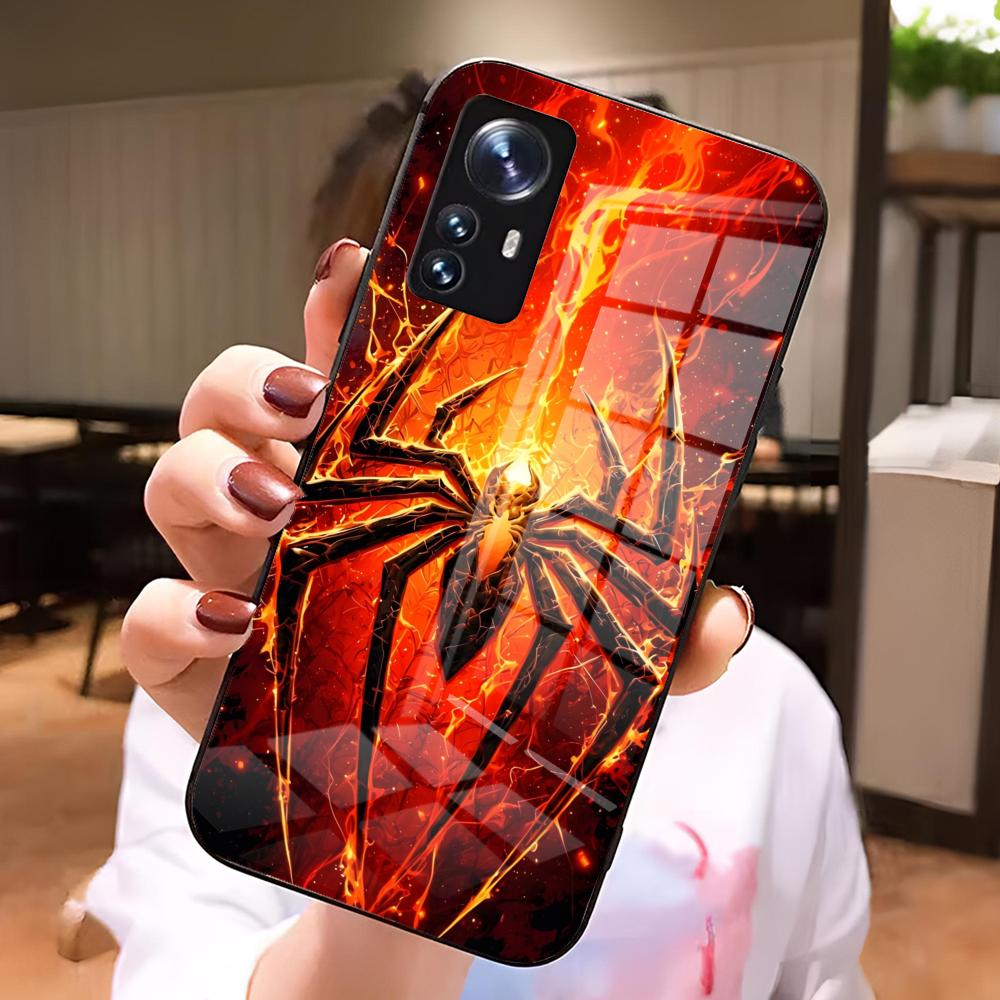 Scary Spider Phone Case For Samsung S25 S24 S23 S22 S21 S20 Plus Ultra Note20 Glass Phone Case Popular Premium