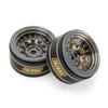 1.0 Beadlock Wheel Rims Black Coating Brass Rims for 1/24 1/18 RC Crawler Car Axial SCX24 AX24 4M FCX24, 39g Grey