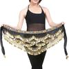 Хип-шарф для танца живота, золотые монеты, костюм для танца живота, юбка, пояс с запахом