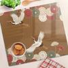 Decorative Glass Kitchen Chopping Board with Crane Graphics 60x52 cm