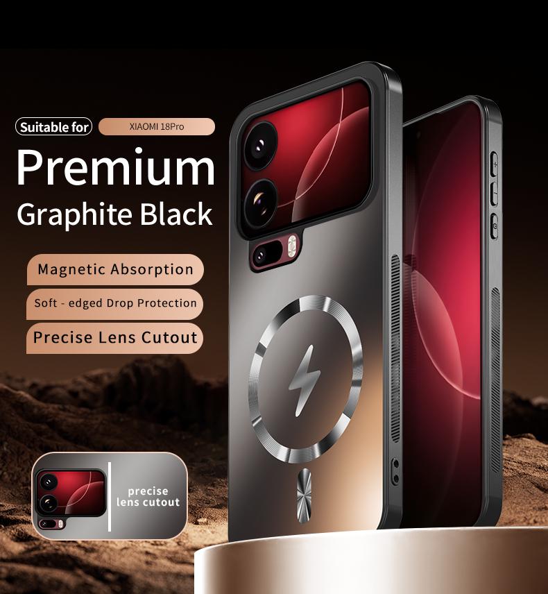 Модный AG Матовый Магнитный Чехол для Беспроводной Зарядки для Xiaomi Mi 18 Pro Max 17 Pro Ударопрочный Защитный Жесткий Чехол от Царапин