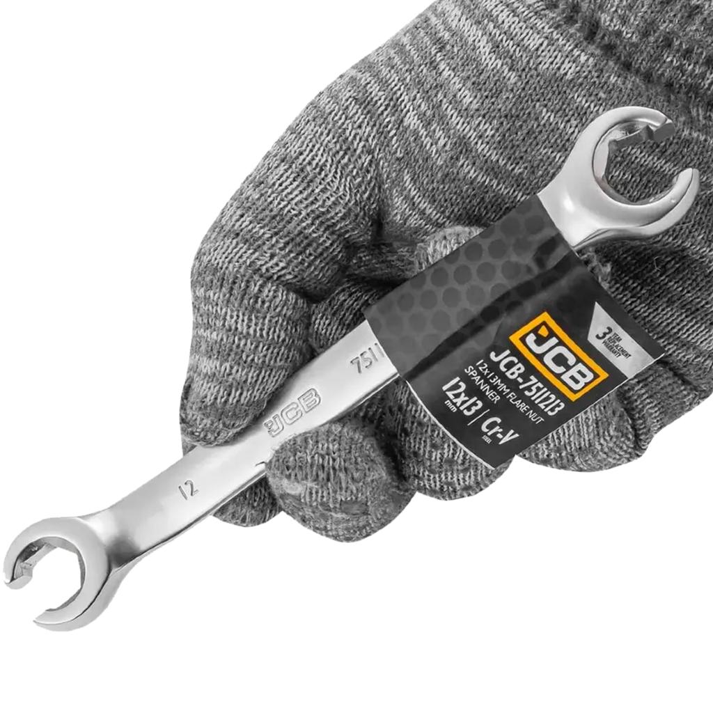JCB 12x13mm split ring spanner 2-sided Cr-V 6-point