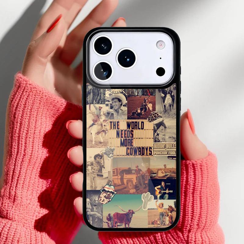 Cowboy Cowgirl Howdy Western Ranch Boho Phone Case for iPhone 17 16 15 14 13 Pro Max Back Cover for 12 11 Pro Coque
