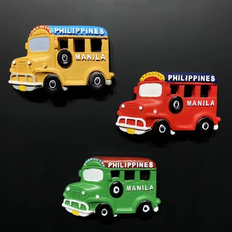 Manila, Philippines Tourism Commemorative Creative 3D Hand drawn Colorful Stunning Car Decoration Magnet Refrigerator Sticker