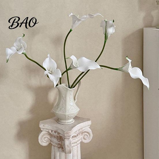Nordic Style Artificial Flowers Calla Lily Flowers, Flexible Branches Realistic EVA Faux Flower, Retro Home Decor Soft Touch Fake Lilies for
